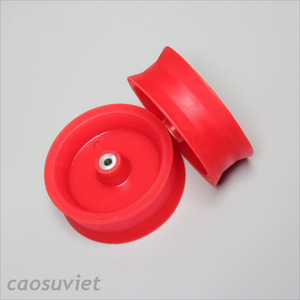 Vietnamese-Made Durable Drive and Caster Wheel PU Tractor Rolls Polyurethane High Quality <b>Rubber</b> Products - Product Image 2