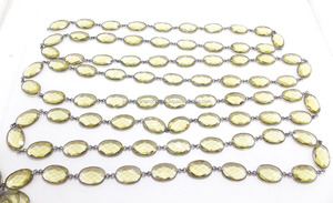 สายโซ่เชื่อมต่อ Boho สวยพร้อมเลมอนควอทซ์สำหรับงานแต่งขอบพลอยธรรมชาติทำด้วยมือสำหรับงานแต่งงานงานปาร์ตี้ - Product Image 2