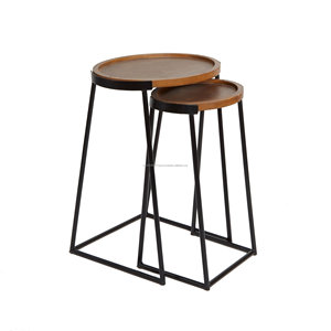 Mesas Auxiliares Encajables con Tablero de Madera - Product Image 6