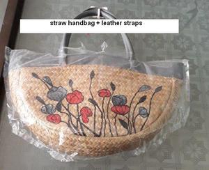 Sac en paille à imprimé léopard pour femmes, petite taille, couleur personnalisée, fabriqué en usine au Vietnam, livraison directe - Product Image 3