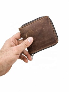 Mens Genuine Leather Zip <b>Wallet</b> Vintage RFID Bifold <b>Card</b> <b>Holder</b> Organizer Purse Wholesale Vintage Genuine Leather Mens <b>Wallet</b> - Product Image 4