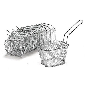 MODERN FRENCH FRY HOLDER POTATO FRY BASKET FRENCH FRY <b>SQUARE</b> BASKET HOLDER STAND - Product Image 3