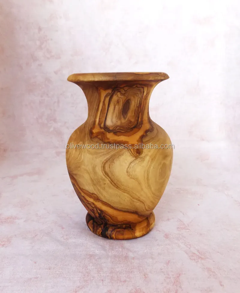 Olive wood decorative Vases