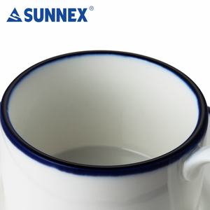 ชุดถ้วยกาแฟเซรามิกพอร์ซเลนขอบสีน้ำเงิน - Product Image 3