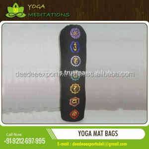 High Quality OEM Cotton Canvas Yoga <b>Mat</b> Bag Embroidery Carrying Beach Customized Color Size Private Label India 500pcs MOQ - Product Image 6