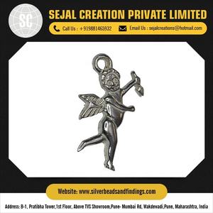 Pendentif à breloque en argent sterling 925 en forme de coeur avec bijoux en diamant petit papillon attaché - Product Image 6