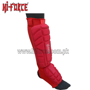 สนับแข้งมวยไทย คิกบ็อกซิ่ง MMA ยี่ห้อ Hi-Force ผลิตจากวัสดุ PU คุณภาพสูง สำหรับผู้ใหญ่ ป้องกันขาและเท้า - Product Image 5