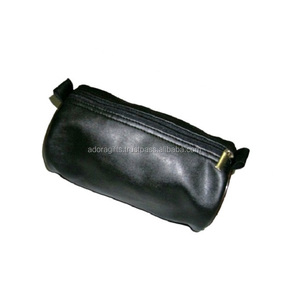 Accesorio de embrague de maquillaje de cuero real Estuche de monedero con cremallera para cosméticos - Product Image 1