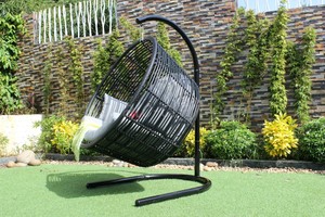EAGLE COLLECTION-Hamaca de mimbre sintética moderna, modelo de columpio para exteriores con estilo, para uso en jardín, diseño más novedoso, material metálico, para uso en el jardín - Product Image 3