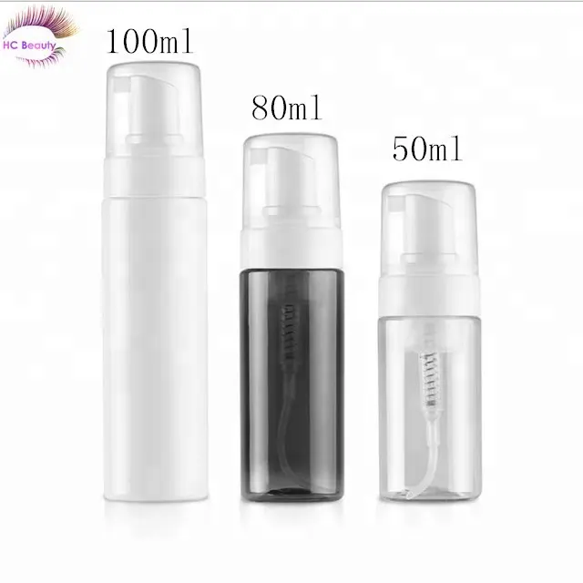 Wimper extension Nail Lege Transparante Pomp Spray Fles reizen wassen Cosmetische schuim shampoo spray fles 50 ml