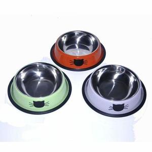 Tazón de acero plateado para mascotas, plato de comida para perros, plato de acero - Product Image 3