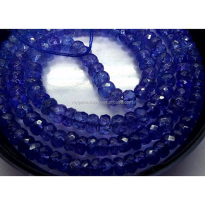 Perles en vrac de qualité supérieure AAA qualité tanzanite naturelle Feceted Roundle perle pour la fabrication de bijoux au prix de gros - Product Image 2