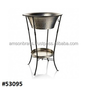 Wedding Decorative Wine Cooler with Stand Decorative Ice Bucket Beverage Tub Stand Party and Barware Wine Bottles Chiller Holder - Product Image 6