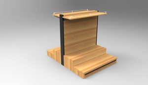 Espositore per Riso in Acciaio e Legno, Scaffale per Alimenti Sfusi in Supermercato - Product Image 3