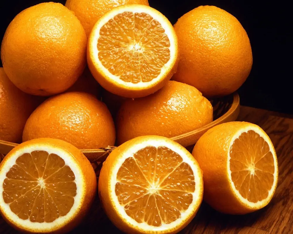 Frische Zitrusfrüchte, saftige Orangen
