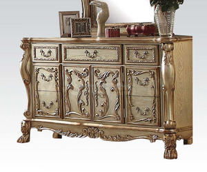 Ensemble de meubles de chambre à coucher en bois massif de luxe, sculpté à la main, style français et italien, lit rond en acajou - Product Image 5