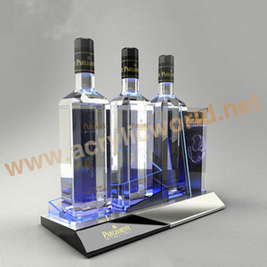 ชั้นวางขวดไวน์อะคริลิค LED สำหรับโชว์ขวดไวน์แบบสั่งทำ - Product Image 4