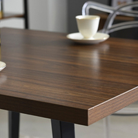 Table à manger moderne en fer industriel réglable en hauteur pour 4 personnes, pour la salle à manger et la cuisine