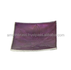 ถาดโลหะทำด้วยมือเคลือบรูปใบตองอะลูมิเนียมอะลูมิเนียมสำหรับตกแต่งจาน - Product Image 4