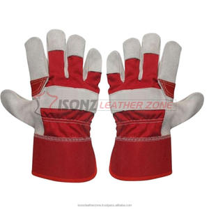Gants de travail canadiens en cuir ISONZ en gros, pour la construction, 10 tailles, paume renforcée, gants à double paume de haute qualité - Product Image 3