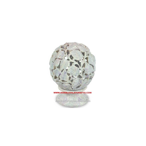 Bougeoirs en pierre blanche naturelle - Product Image 1