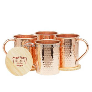 Buy 100% Copper Mug for Moscow Mule - 16oz Hammered Pure Copper Thick Wall - Product Image 4