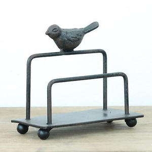 Porta Cartas de Alambre Metálico Rústico Vintage con Forma de Pájaro para Oficina, Estilo Vintage - Product Image 1