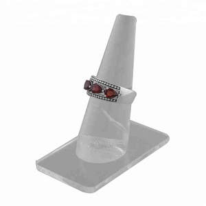 Bijoux indiens traditionnels en pierre grenat, bagues en cristal, bijoux indiens - Product Image 2