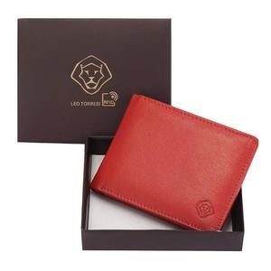 Portefeuille en cuir véritable de qualité export, à double pliage, avec blocage RFID, pour hommes, avec plusieurs emplacements pour cartes et compartiment pour billets, en vente - Product Image 3