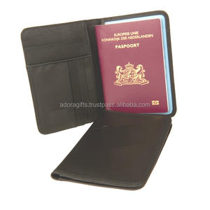 <b>Leather</b> <b>Passport</b> <b>Cover</b> Customized With Card Slots - Product Image 1