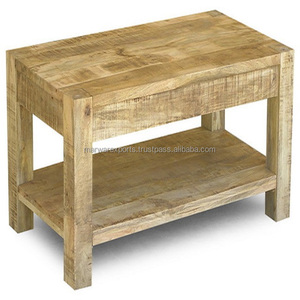 Mesa de centro de madera de mango macizo de nuevo estilo, muebles de exterior con función plegada - Product Image 1