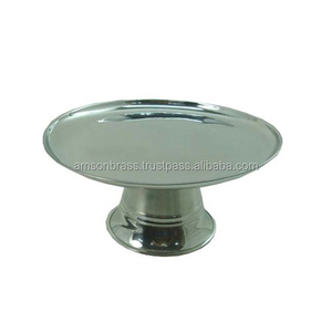 Soporte para Tartas Fabricante Borde superior Decorativo Gris Acabado Metal Soporte para Tartas Centro de mesa Soporte para tartas de un solo nivel - Product Image 3