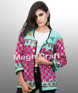 Chaqueta Vintage Kutch Banjara para Mujer, Chaqueta de Invierno con Bordado Estilo Bohemio Gitano, Talla Grande, Tejida y Transpirable - Product Image 6