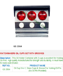 ชุดถ้วยน้ำมันช่างนาฬิกามีร่องเครื่องมือ2064ซ่อมแซมเครื่องประดับ - Product Image 2