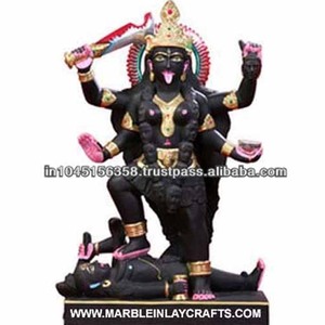 Estatua de Kali Maa en Mármol Negro - Product Image 1