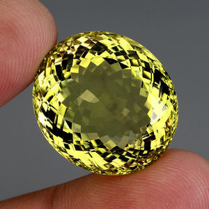 Sạch tuyệt vời! Hình bầu dục cắt 100% tự nhiên hàng đầu màu vàng chanh thạch anh lỏng đá quý cho đồ trang sức - Product Image 2