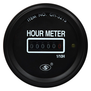 Nouveau compteur horaire 52 mm pour générateur, noir - Product Image 1