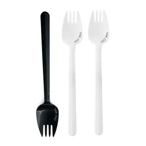 Spork plastik dengan gagang panjang buatan Taiwan