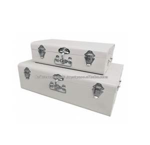 White Powder Coated <b>Metal</b> <b>Trunk</b> Box - Product Image 1