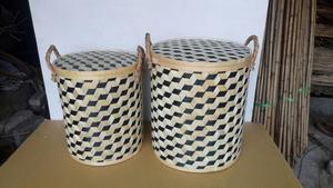 European Style Bamboo <b>Picnic</b> Basket with Handle Lid Eco-Friendly Outdoor Dining Storage or Gift <b>Hamper</b> for Family Gatherings - Product Image 3