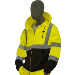 HVS006 100% โพลีเอสเตอร์สะท้อนความปลอดภัยบุรุษดึง Hi Vis แจ็คเก็ตเสื้อกันหนาวหมวก - Product Image 2