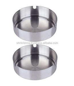 Cenicero redondo de acero inoxidable para oficina de hotel, Cenicero de Metal para accesorios para fumar cigarrillos - Product Image 1