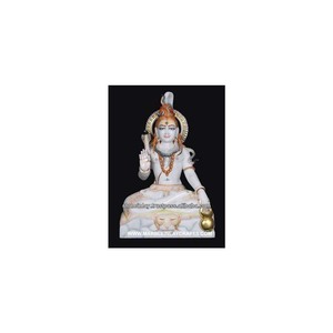 Estatua de Shiva en Mármol Blanco - Product Image 1