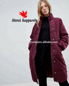 เสื้อกันหนาวมีฮู้ดสำหรับผู้หญิง,เสื้อโค้ทตัวยาวบุนวมและบุนวม - Product Image 3