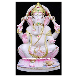 <b>Stone</b> Ganpati Marble Statue Made In India - Product Image 1