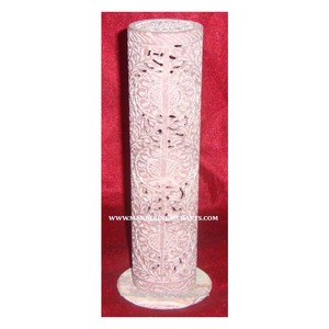 Torre de Incienso Decorativa Única de Piedra de Jabón, Porta Incienso de Piedra de Jabón, Torre para Varillas de Incienso Finamente Pulida, Decoración para el Hogar y Templos. - Product Image 4