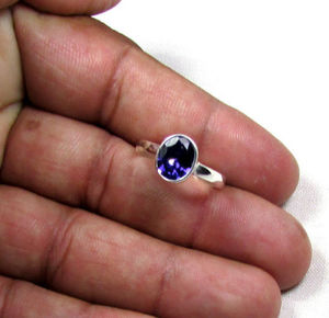 Increíble amatista Salvia cuarzo hecho a mano estilo Vintage 925 anillo de plata esterlina - Product Image 2