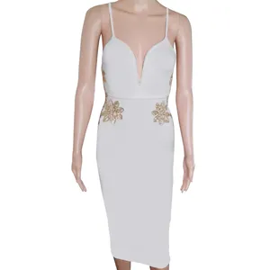 Robe ample mi-longue noire et bleue pour femme, longueur Midi, encolure ronde, manches courtes, bouffantes, à nouer dans le dos, nouvelle mode - Product Image 1