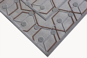 Ensembles de tapis en laine touffeté à la main modernes de luxe de haute qualité personnalisés Design rectangulaire Pile découpée tissée à la main support antidérapant - Product Image 4