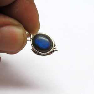 Adorable pendentifs en argent Sterling 925 bleu Labradorite, bijoux en argent Sterling, bijoux en argent frais - Product Image 4